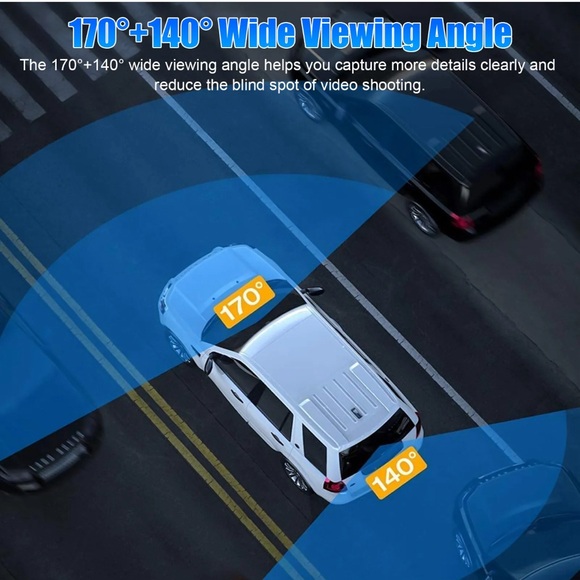 4K HD 1080P DVR Car Dual Lens Dash Cam Front/Rear Video Recorder Cam Gsensor New - Picture 6 of 15